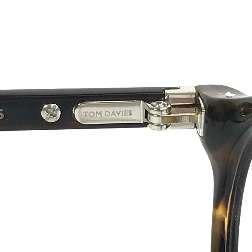 Tom Davies Eyeglasses Frames TD762 Col.1007 Dark Brown Tortoise Round 49-20-145